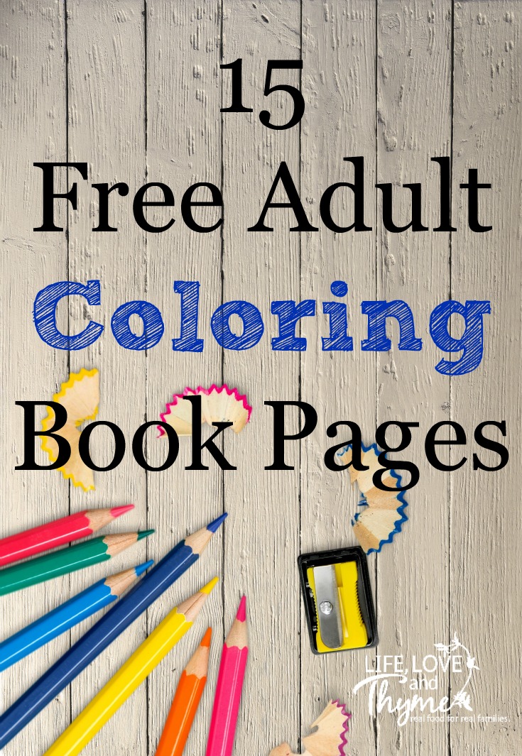 15 Free Adult Coloring Book Pages