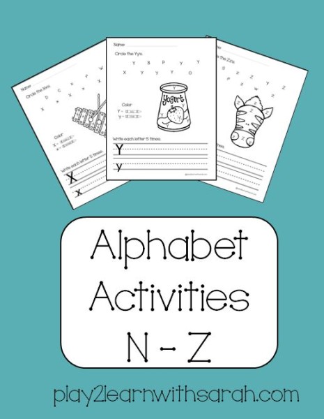 Alphabet Activities | Play 2 Learn with Sarah