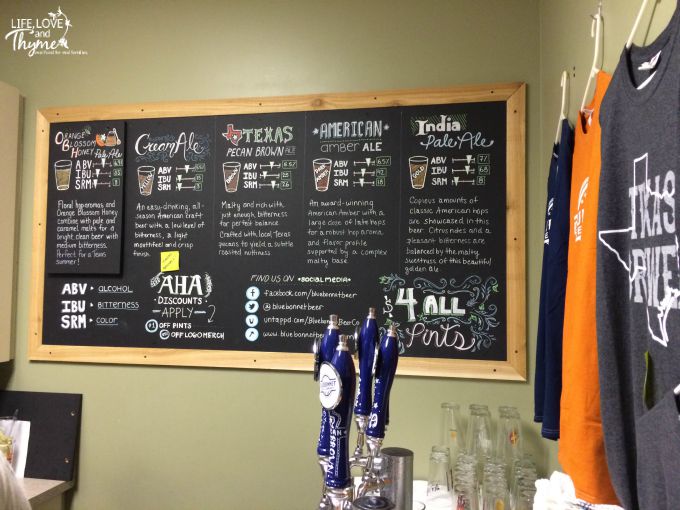 Bluebonnet Beer Company Menu