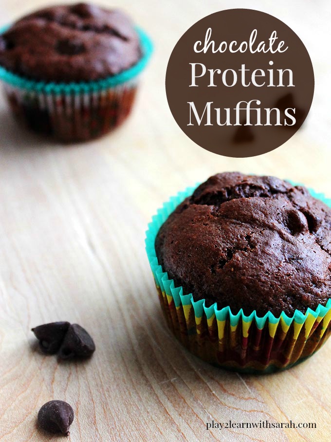 Chocolate Protein Muffins  - Muffins are such an easy meal. You can sneak healthy foods into some muffins and you kids will never know.