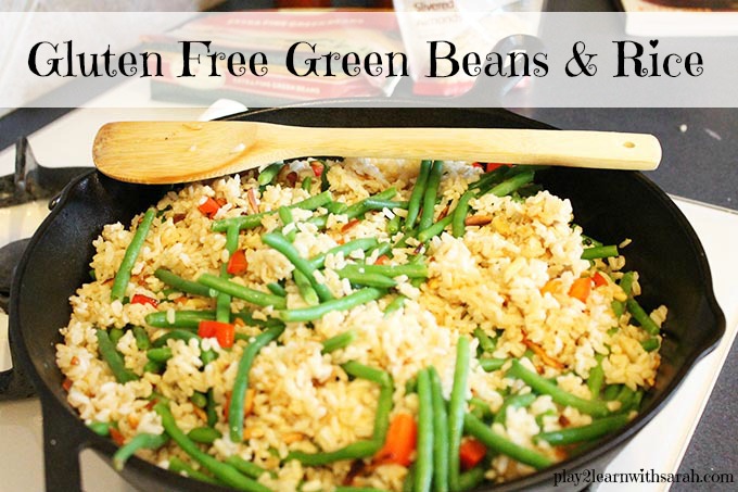 Gluten Free Green Beans and Rice - This is a perfect side dish for a gluten free meal...or throw some shrimp or sausage in for a one pot meal done in less than 30 minutes.