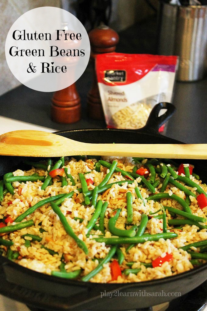 Gluten Free Green Beans and Rice - This is a perfect side dish for a gluten free meal...or throw some shrimp or sausage in for a one pot meal done in less than 30 minutes.