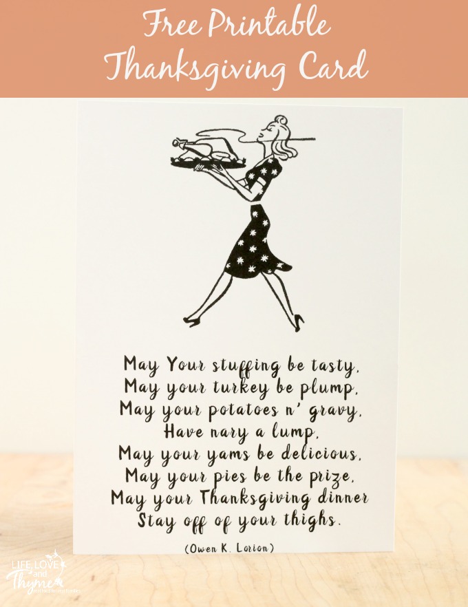 Free Printable Thanksgiving Card