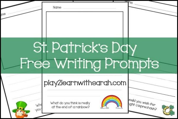 St. Patrick's Day Free Writing Prompts | Play 2 Learn with Sarah