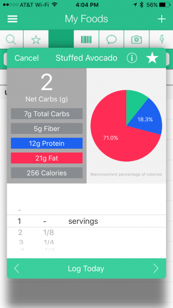 Stuffed Avocado - Macro Count