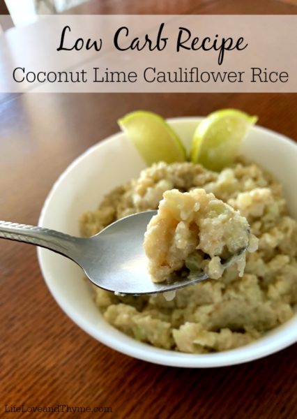 Low Carb Recipe - Coconut Lime Cauliflower Rice