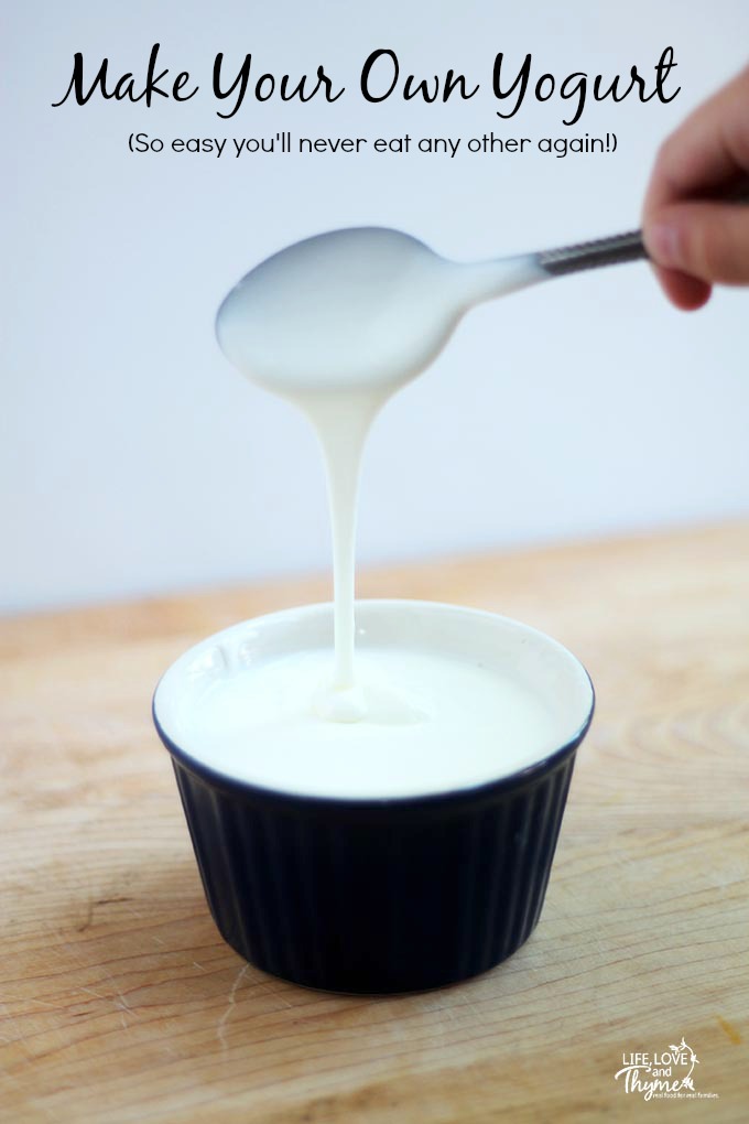 Make Your Own Yogurt - This yogurt is sooo good and sooo easy to make, you'll never buy yogurt again. 