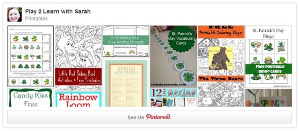 Printables Pinterest Board | Play 2 Learn with Sarah