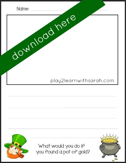 St. Patrick's Day Writing paper | Play 2 Learn with Sarah