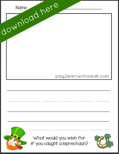 St. Patrick's Day Writing paper | Play 2 Learn withi Sarah