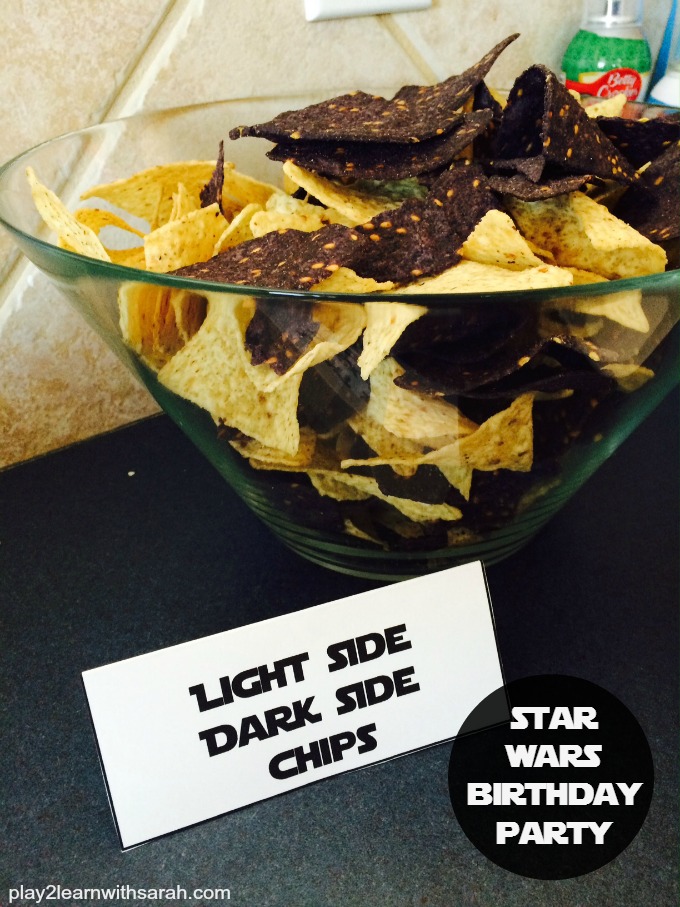 Star Wars Birthday Party - Light Side Dark Side Chips