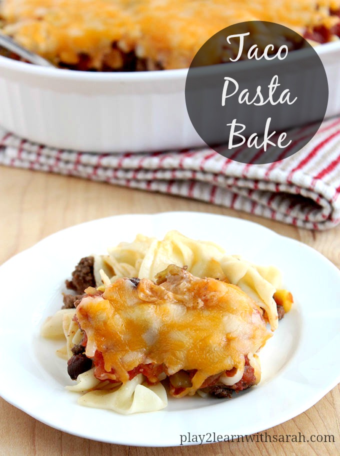 Taco Pasta Bake - A kid friendly twist on the average Taco Tuesday recipe.