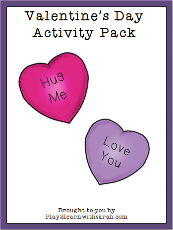 Valentine's Day Printable Pack from Play2LearnwithSarah.com