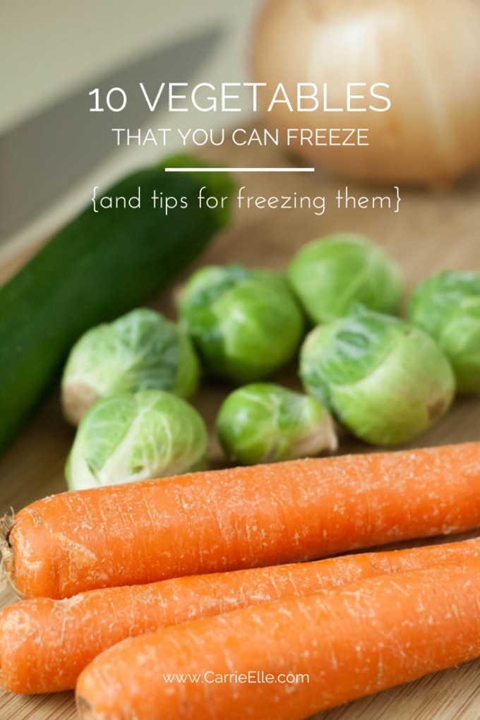 Vegetables You Can Freeze - 10 vegetables that can easily be frozen and tips for how to properly freeze them