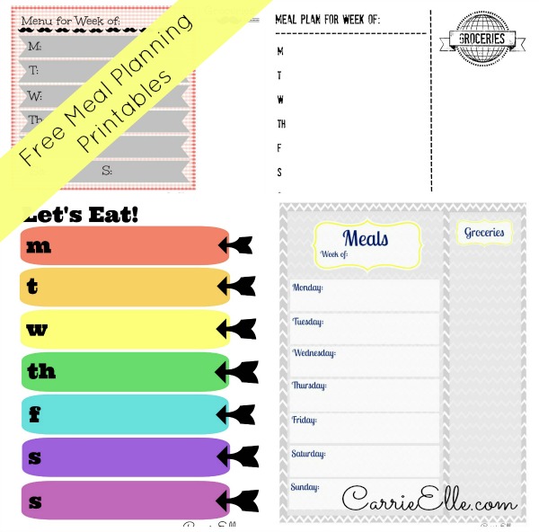 Free Meal Planning Printables - Take charge of your families' health by making a plan each week with these free printable meal planners.